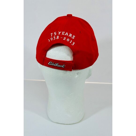 Edelbrock Carburetors Red Baseball Hat Cap 75 Years Of Performance Adjustable - Picture 7 of 11